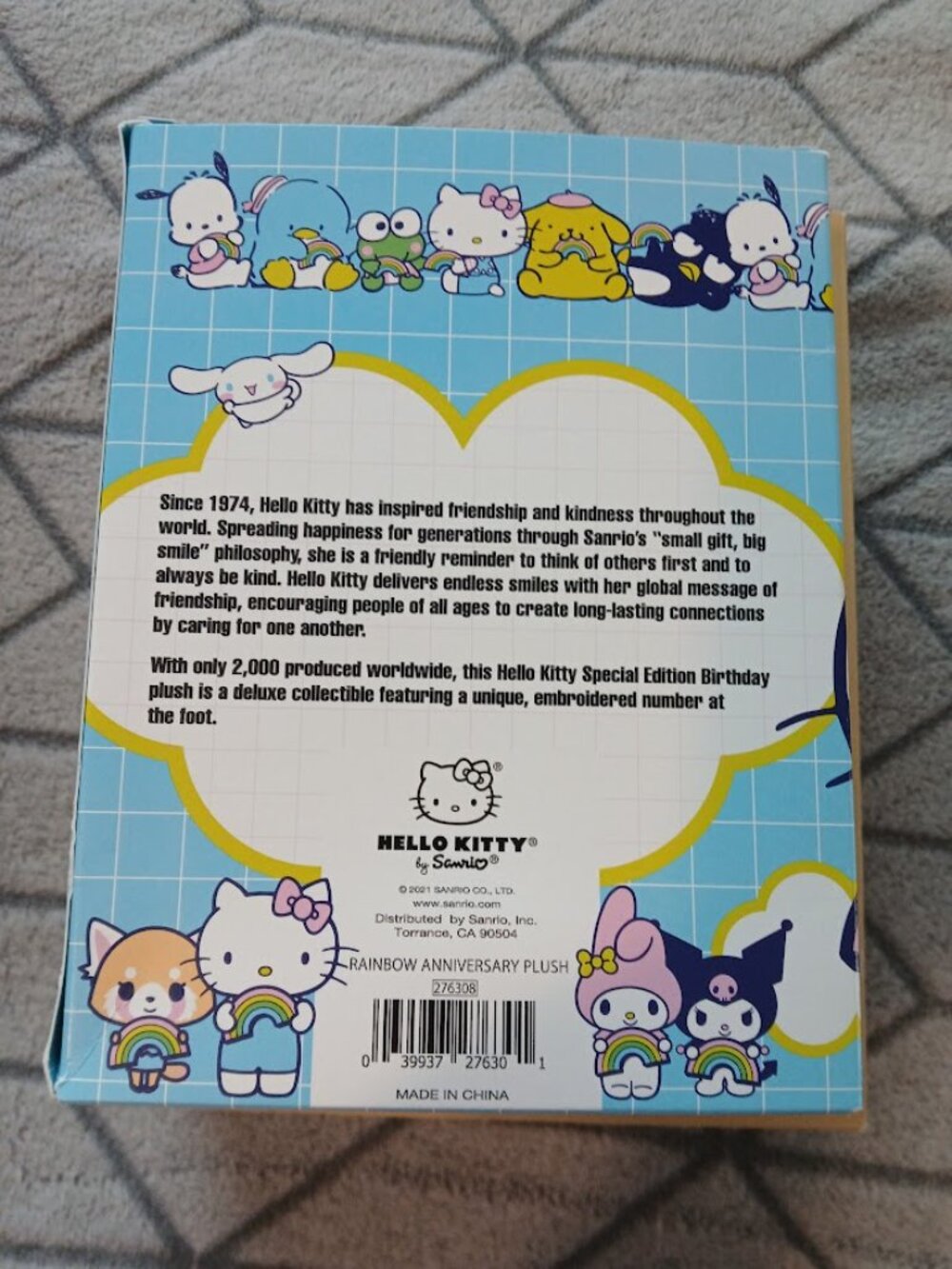Hello Kitty Rainbow Anniversary Plush – Limited Edition – NEW in Box - Picture 3 of 6